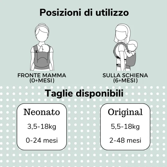 Pied de Poule | Regolo Marsupio Portabebè Ergonomico