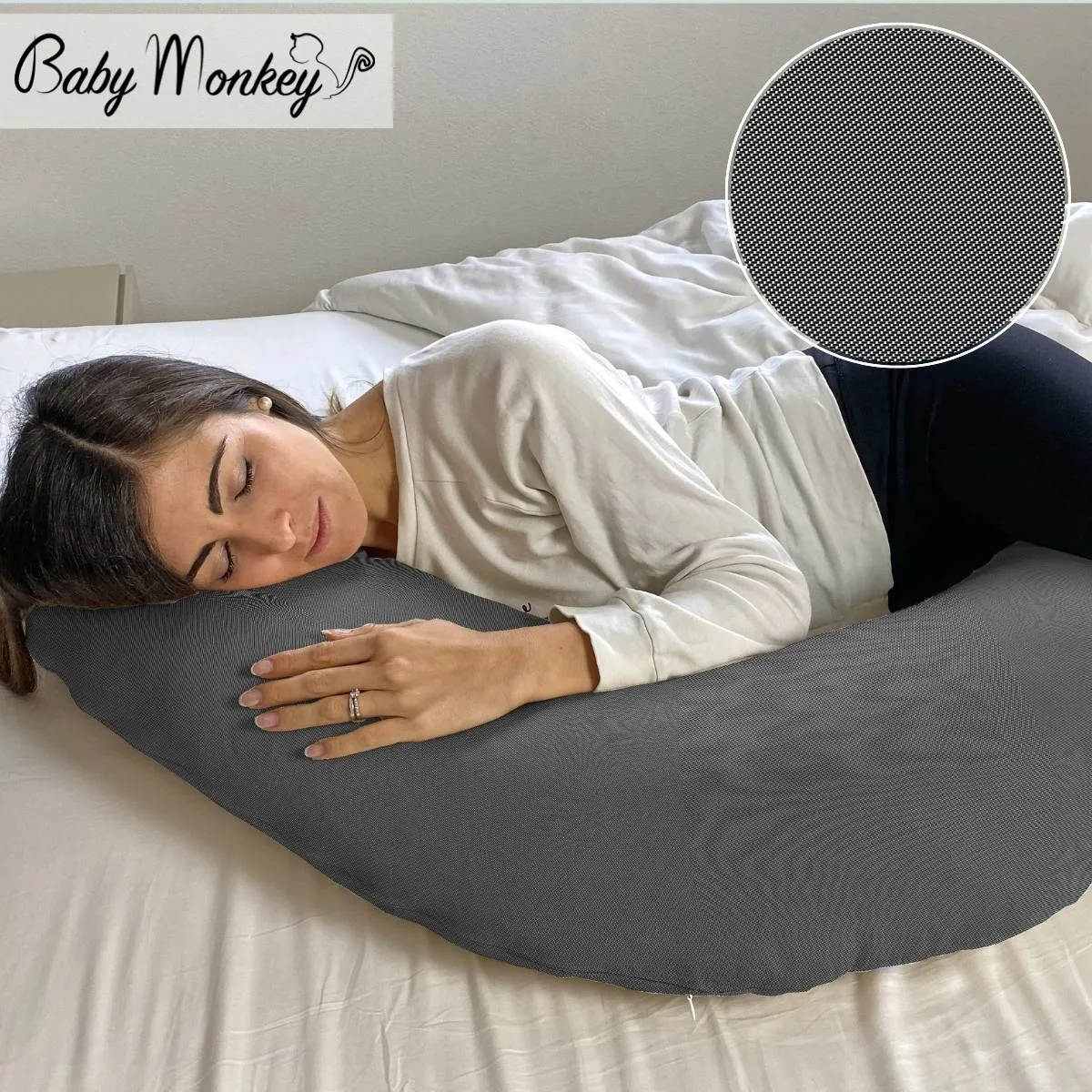 Cuscino di posizionamento, cuscino per chi dorme sul fianco, cuscino per  allattamento, cuscino per gravidanza Sleepy-C di MOTHERHOOD -  Italia