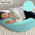 Pregnancy & Nursing Pillow - Light Blue Pois