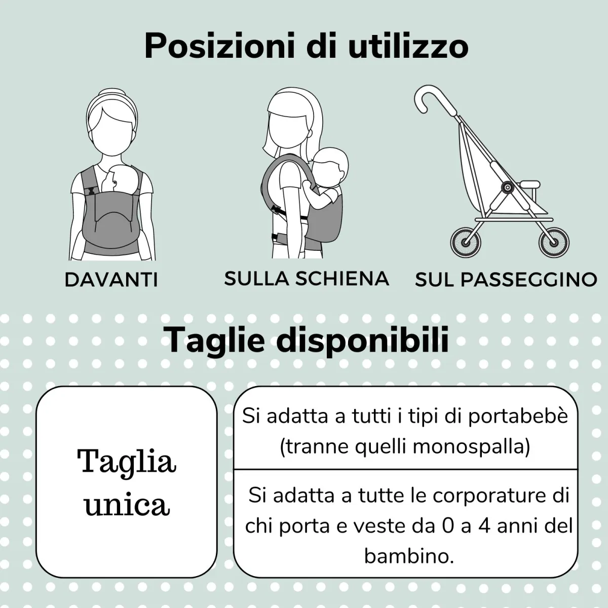 Cover Babywearing Mezza Stagione - Grigio chiaro