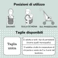 Cover Babywearing Mezza Stagione - Grigio chiaro