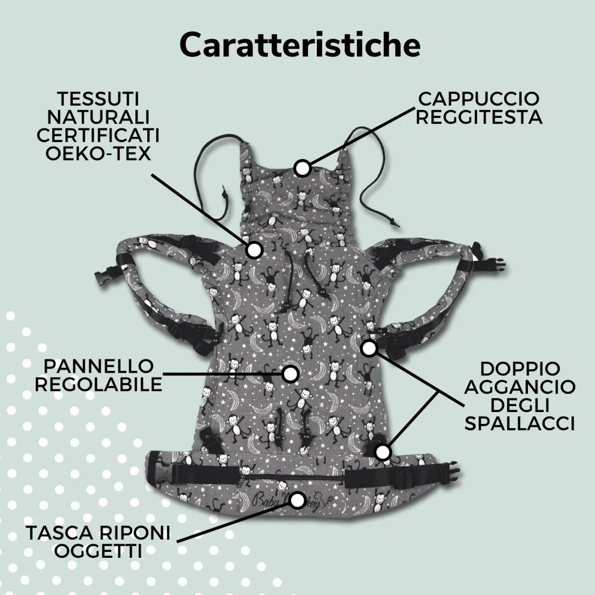 Marsupio Portabebè Regolabile Ergonomico Regolo