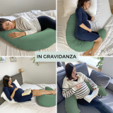Cuscino Gravidanza e Allattamento - Verde scuro