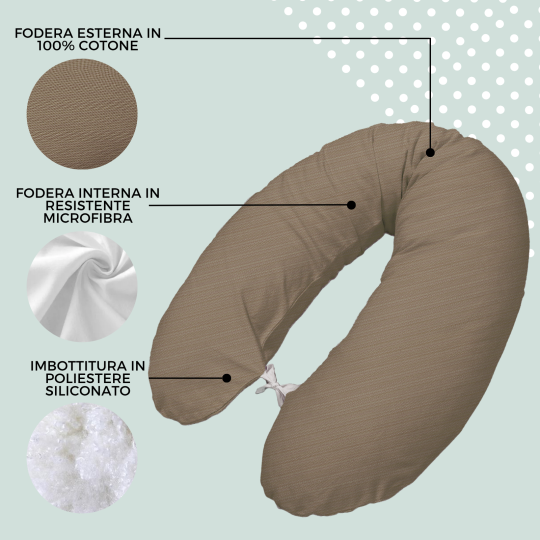 Coussin d'allaitement et de maternité - Brun