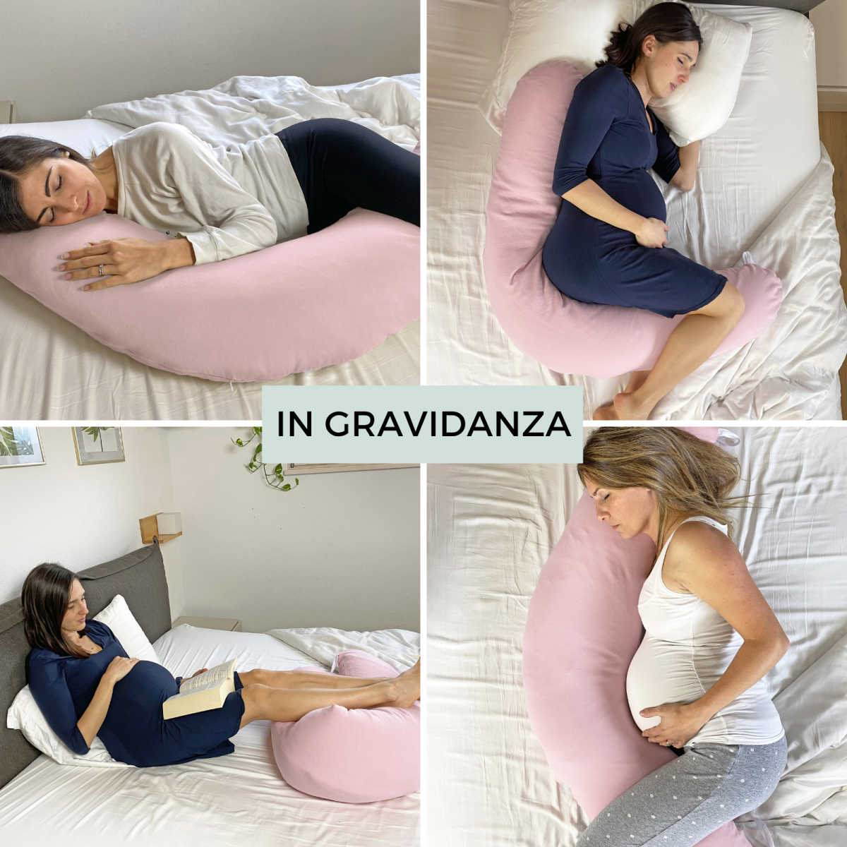 Cuscino Gravidanza e Allattamento - Rosa chiaro