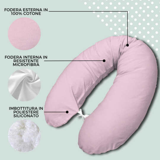 Cuscino Gravidanza e Allattamento - Rosa chiaro
