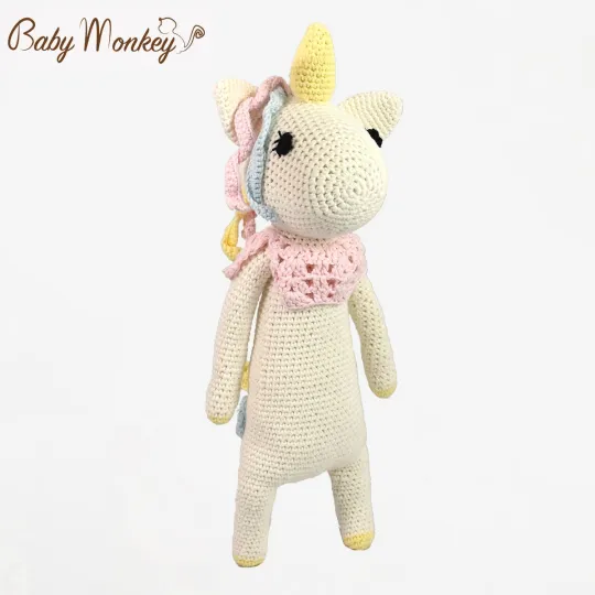 Peluche pupazzo bambino e neonato unicorno