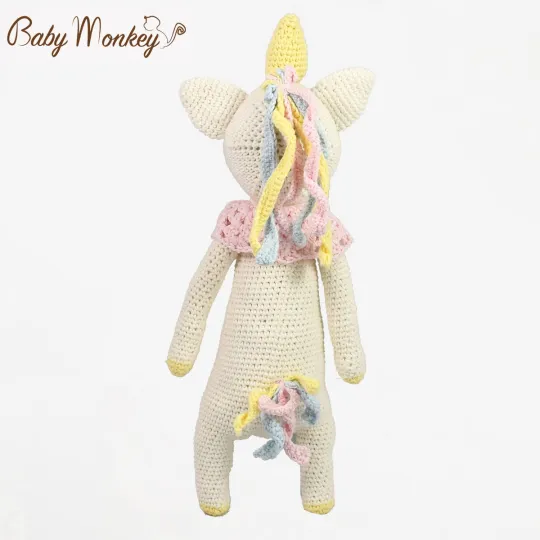 Doudou licorne au crochet, peluche licorne, cadeau de naissance fille et  garçon, cadeau bébé amigurumi