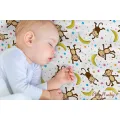 LittleMonkey - Draps imprimés en satin de coton