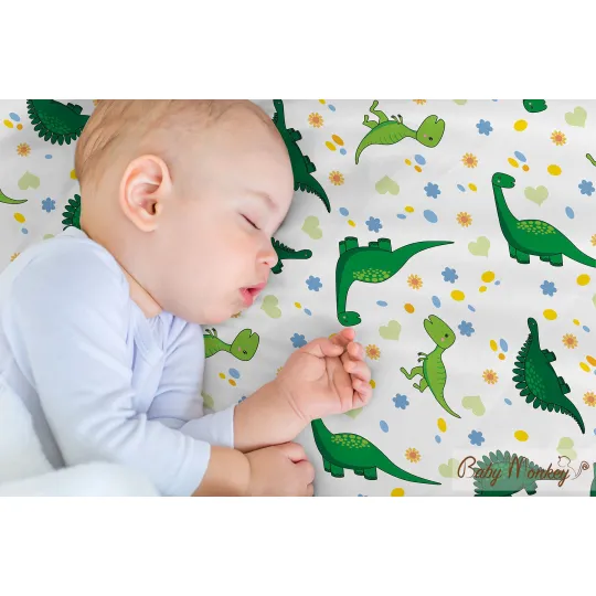 Dino - Draps imprimés en satin de coton