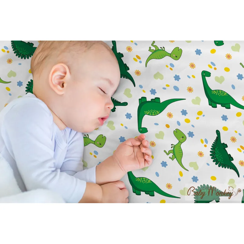 Dino - Cotton Satin Printed Sheets