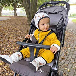 winter baby romper stroller