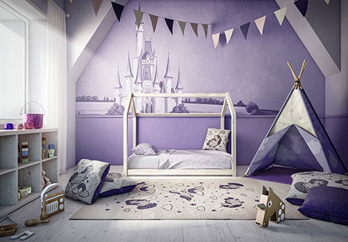 textiles infantiles dormitorio unicornios