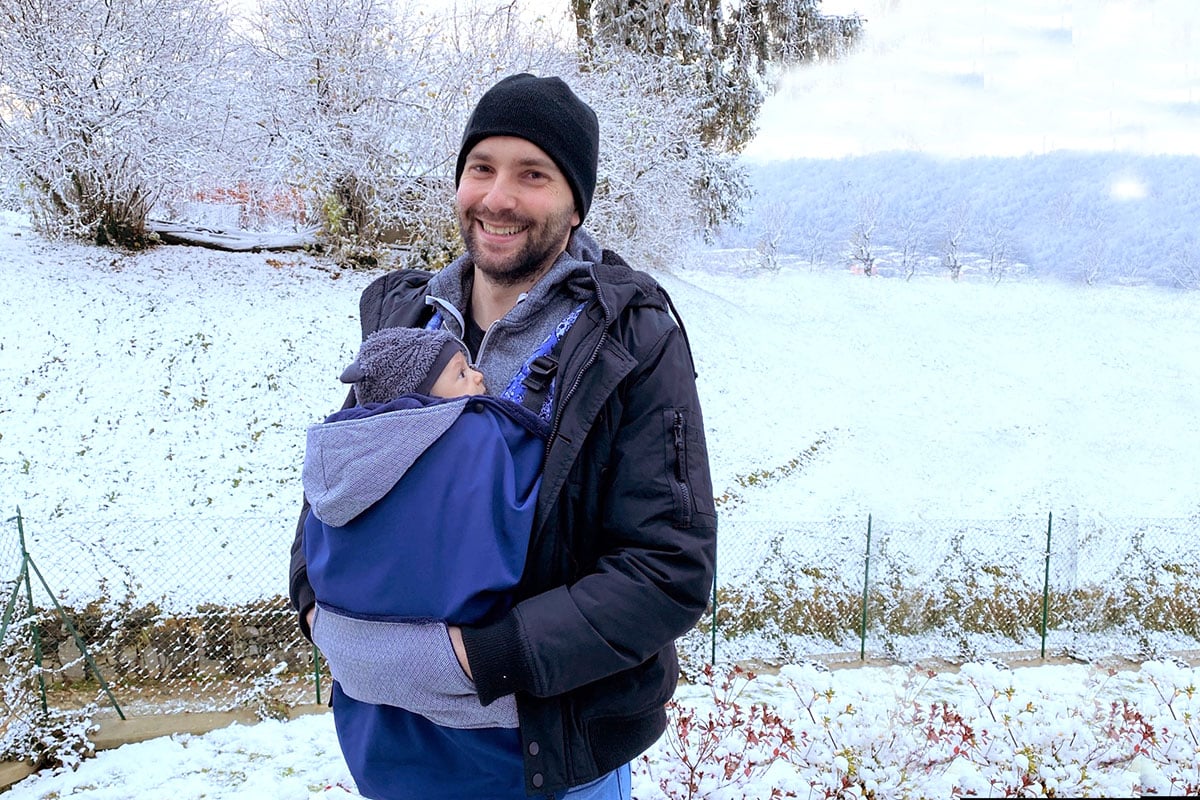 winter cover babywearing