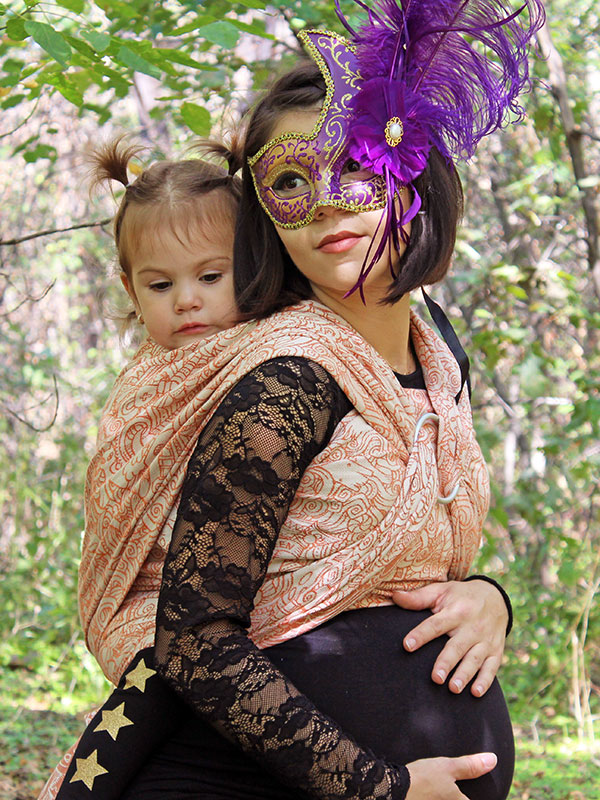 maschera halloween babywearing