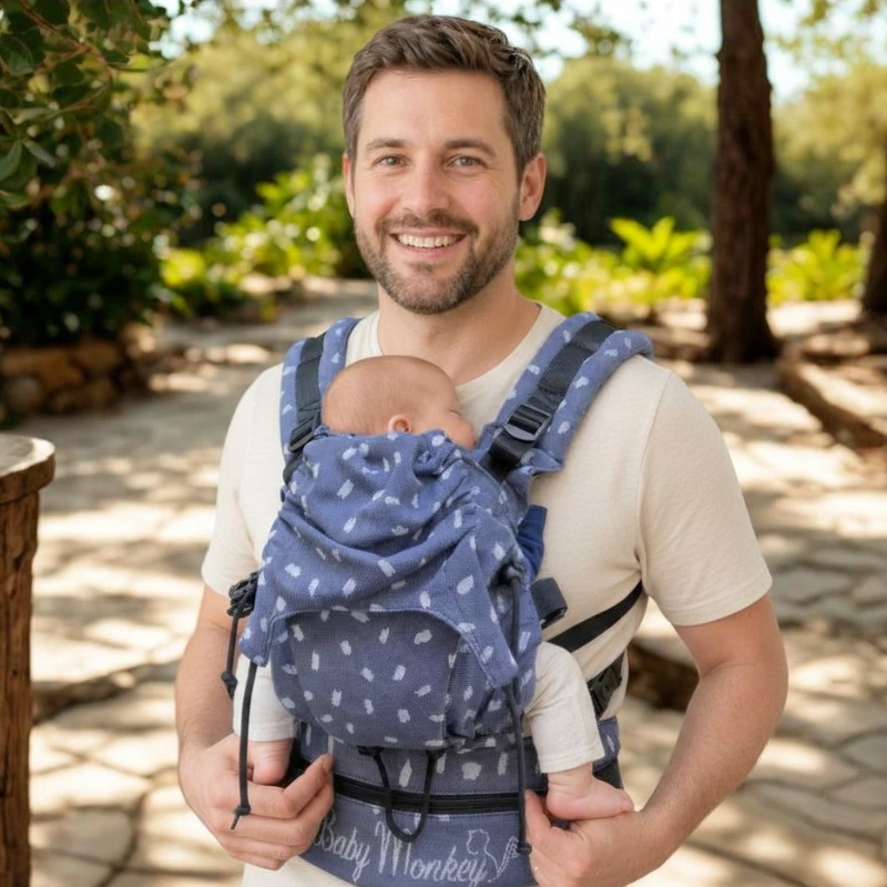 Marsupio Regolo in misto lino per babywearing estivo
